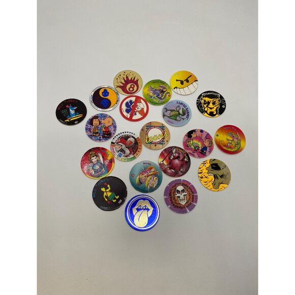 90s Pogs/ Slammer Jammers Mixed Lot of 20- Bag 2 - Picture 1 of 5